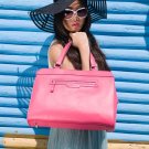 Rose Red Genuine cowhide leather OUOVO-HDC014 tote, shoulder bag, handbags