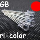 100 pcs Common Anode 5mm 4pin Tri-Color RGB