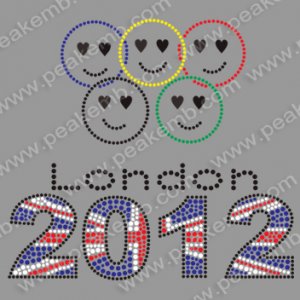 2012 London Olympic Rhinestone Transfer for T-shirts