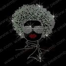 Rhinestone Transfer Afro Girl Design
