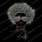 Rhinestone Transfer Afro Girl Design