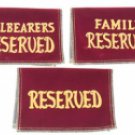 Velvet Reserved Seat Signs