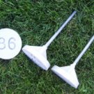 Steel/ Polymer Round 4" Grave Marker