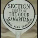 Cemetery Section Sign (Round)