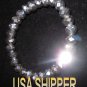 Silver glass bead crystal stretch bracelet can be used as loose beads