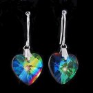 Earrings Swarovski Crystal dangle heart Aurora Borelais