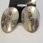 Snake sterling silver marcasite pierced earrings vintage 80âs 9.25 dome pierce
