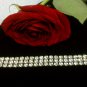 Rhinestone crystal bracelet vintage three rows wedding prom Signed Czechoslovaki