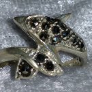Dolphin marcasite  sterling silver ring sz 5.5 vintage 80s way cute aww face