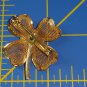 Coro mesh four leaf clover Faux Pearl rhinestone signed vintage St Pats ME