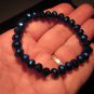 black glass bead crystal stretch bracelet can be used as loose beads