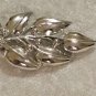 Holly branch signed Sarah Coventry silvertone darling vintage Pin Brooch