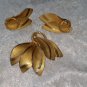 Signed Primex gold tone earring pin brooch vintage lovely classic