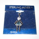 Necklace Mother March girl child sterling silver no chain  cute charm 1980s