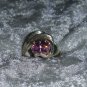 Vintage pink Ice stone Sterling silver ring Downton Abbey size 5.5