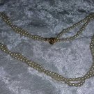 Vintage faux pearl necklace princess girl woman petite 2 tier so Downton Abbey
