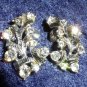 Vintage signed Coro earrings bows ribbons rhinestone silver tone Downton Abbey