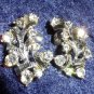 Vintage signed Coro earrings bows ribbons rhinestone silver tone Downton Abbey
