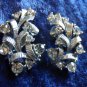 Vintage signed Coro earrings bows ribbons rhinestone silver tone Downton Abbey