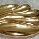 Signed Monet shell gold tone pin brooch vintage some wear