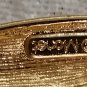 Signed Monet shell gold tone pin brooch vintage some wear
