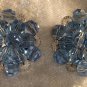Vintage blue and white crystal button earrings so Downton abbey