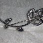 Flower pale ice blue very cute silver tone vintage pin brooch chic timeless