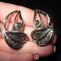 Vintage leaf clip on silver tone sarah coventry earrings chic wow