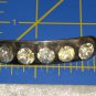 Long silver tone pin brooch 5 rhinestones vintage very different Downton Abbey
