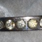 Long silver tone pin brooch 5 rhinestones vintage very different Downton Abbey
