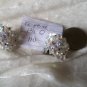 Vintage nice crystal earrings So Downton abbey clip on  lot 110 redo