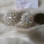 Vintage nice crystal earrings So Downton abbey clip on  lot 110 redo
