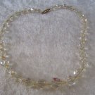 Vintage Clear glass crystal beads necklace 19.5 inches Downton Abbey wedding