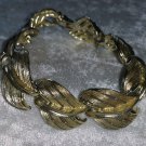 Bracelet vintage open work gold tone leaf 7.5 inches different wedding