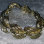 Bracelet vintage open work gold tone leaf 7.5 inches different wedding