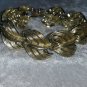 Bracelet vintage open work gold tone leaf 7.5 inches different wedding