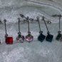 geometrical dangle blue clear red and rainbow dangle cube box square Mod