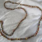 vintage necklace cork pastel colored saucer shaped glass beads colorfuil summer