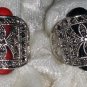 Medieval Style Vintage looking Retro spider Halloween Silver tone Marcasite ring