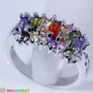 RING SIZE5.5 COLORFUL TOPAZ handcraft JEWELRY