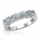 Stylish Brand New Ring With 1.25ctw Genuine Topazes 925 Sterling silver- Size 7