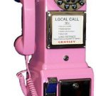 Retro Crosley 1950's style pink game room pay phone - black, red, chrome, avail.
