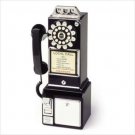 New Crosley 1950's style BLACK game room pay phone - red, pink, chrome, avail.