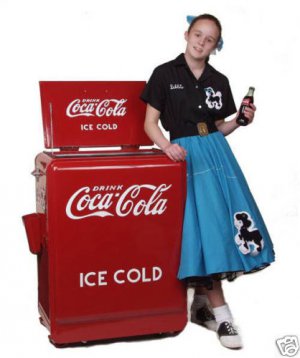 New 1930's style Coca Cola  REFRIGERATOR Coke machine
