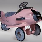 New Huge girls giant pink old style pedal car metal airplane - propeller turns