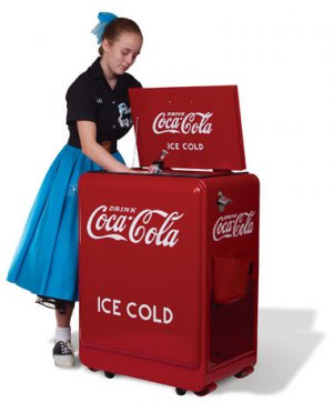 New 1932 style Coke embossed Coca-Cola refrigerator $899 shipped, ins, warranty
