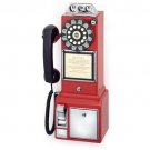 Working new 1950's style Crosley RED pay telephone - black, pink, chrome, avail.