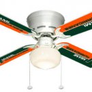 New NCAA Miami Hurricanes 42" ceiling fan - 50+ teams, clocks, fan blades also