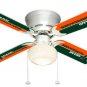 New NCAA Miami Hurricanes 42" ceiling fan - 50+ teams, clocks, fan blades also