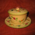 Vintage Japan Hand Painted Sugar Bowl with Lid